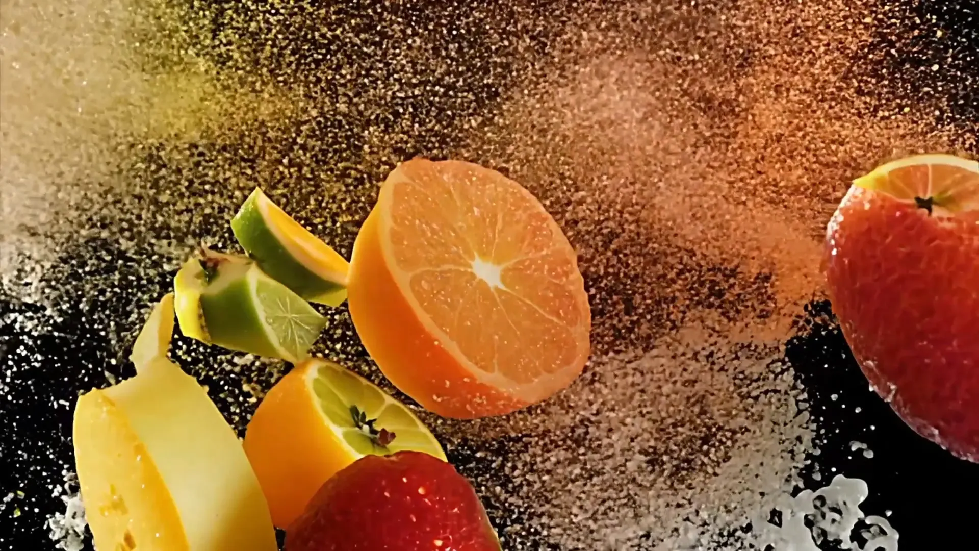 Juicy Citrus Blast Overlay for High-Energy Food Advertisement Videos